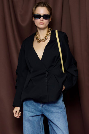 メゾンスペシャル/MAISON SPECIALの【予約販売】Shaped Cocoon Sleeve Jacket/シェイプコクーンスリーブジャケット(110800/110801)