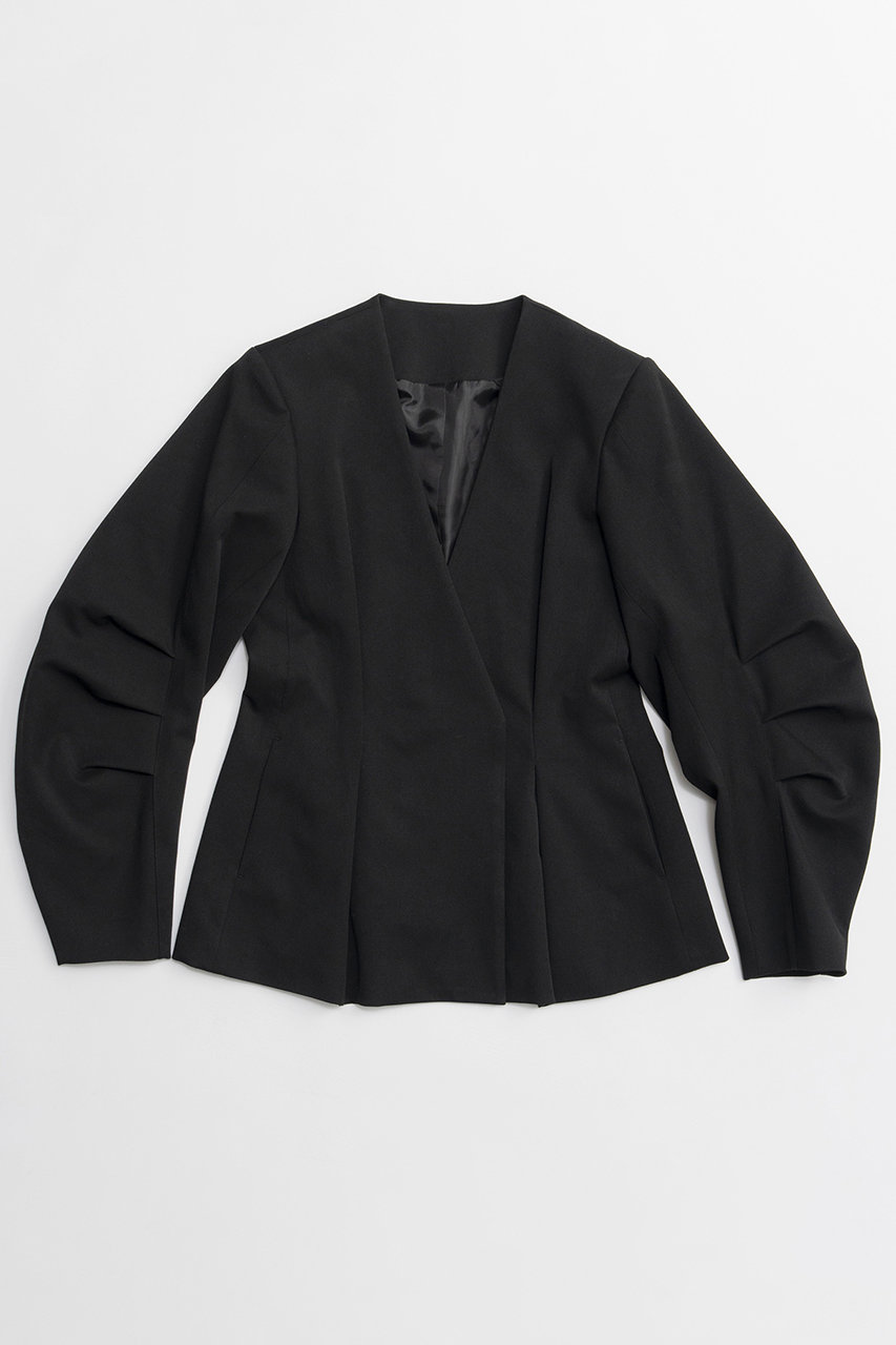メゾンスペシャル/MAISON SPECIALのShaped Cocoon Sleeve Jacket/シェイプコクーンスリーブジャケット(BLK(ブラック)/21261116301)