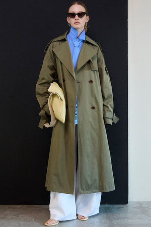 メゾンスペシャル/MAISON SPECIALの【予約販売】Drape Skirt Long Trench Coat/ドレープスカーフロングトレンチコート(110900/110903)