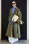 Drape Skirt Long Trench Coat/ドレープスカーフロングトレンチコート メゾンスペシャル/MAISON SPECIAL