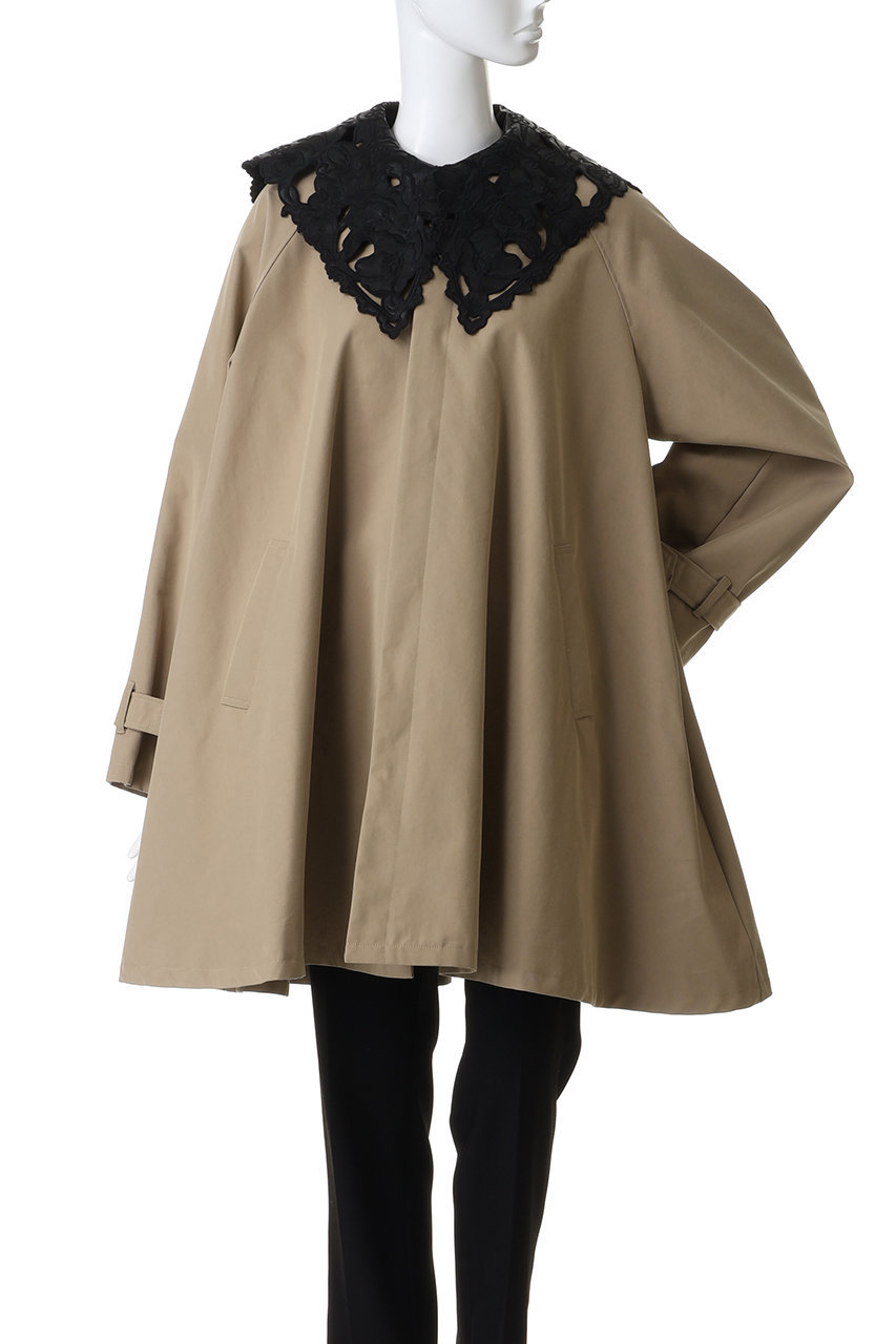 maison special レース襟 ベージュ トレンチコート MAISON SPECIAL(メゾンスペシャル)｜Lace Collar Tent Flare Trench