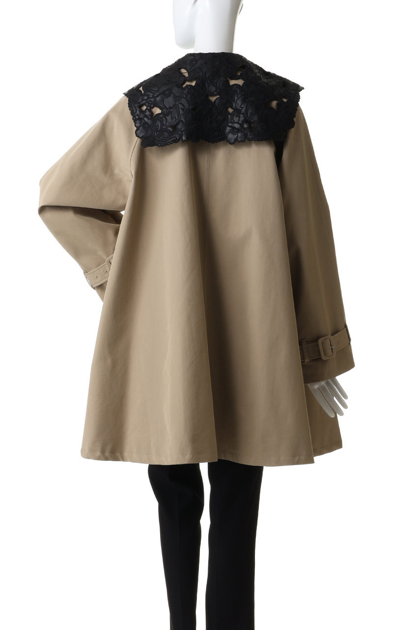 maison special レース襟 ベージュ トレンチコート MAISON SPECIAL(メゾンスペシャル)｜Lace Collar Tent Flare Trench