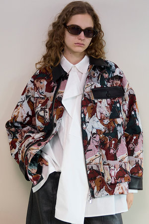 メゾンスペシャル/MAISON SPECIALの【予約販売】Horse Jacquard Utility Jacket/ホースジャガードユーティリティジャケット(110800/110801)