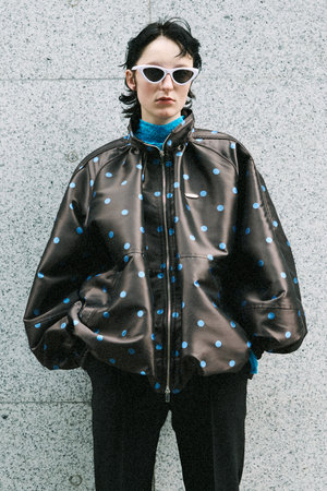 メゾンスペシャル/MAISON SPECIALの【予約販売】Dot Voluminous Balloon Blouson/ドットボリューミーバルーンブルゾン(110800/110802)