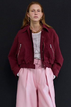 メゾンスペシャル/MAISON SPECIALの【予約販売】Layered Check Blouson/レイヤードチェックブルゾン(110800/110802)