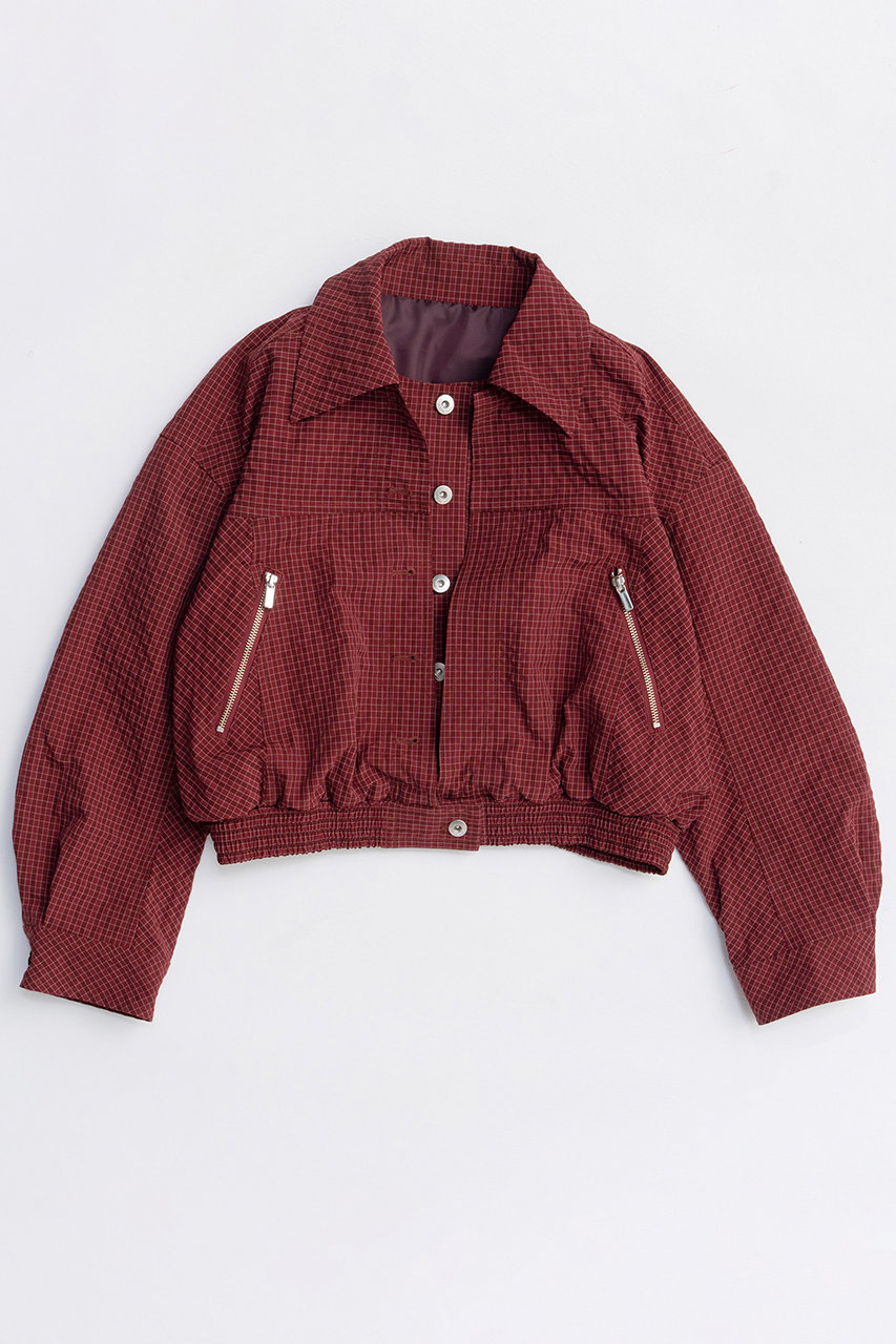 メゾンスペシャル/MAISON SPECIALの【予約販売】Layered Check Blouson/レイヤードチェックブルゾン(BRD(ボルドー)/21261215307)