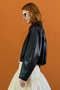 Gathered Balloon Vegan Leather Jacket/ギャザーバルーンフェイクレザージャケット メゾンスペシャル/MAISON SPECIAL