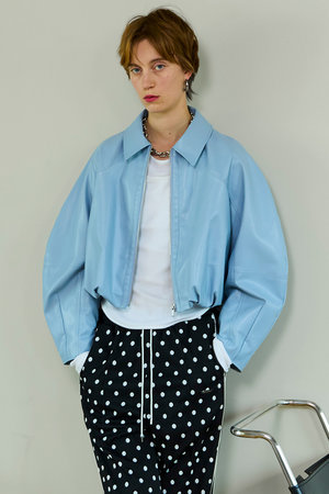 メゾンスペシャル/MAISON SPECIALの【予約販売】Gathered Balloon Vegan Leather Jacket/ギャザーバルーンフェイクレザージャケット(110800/110801)