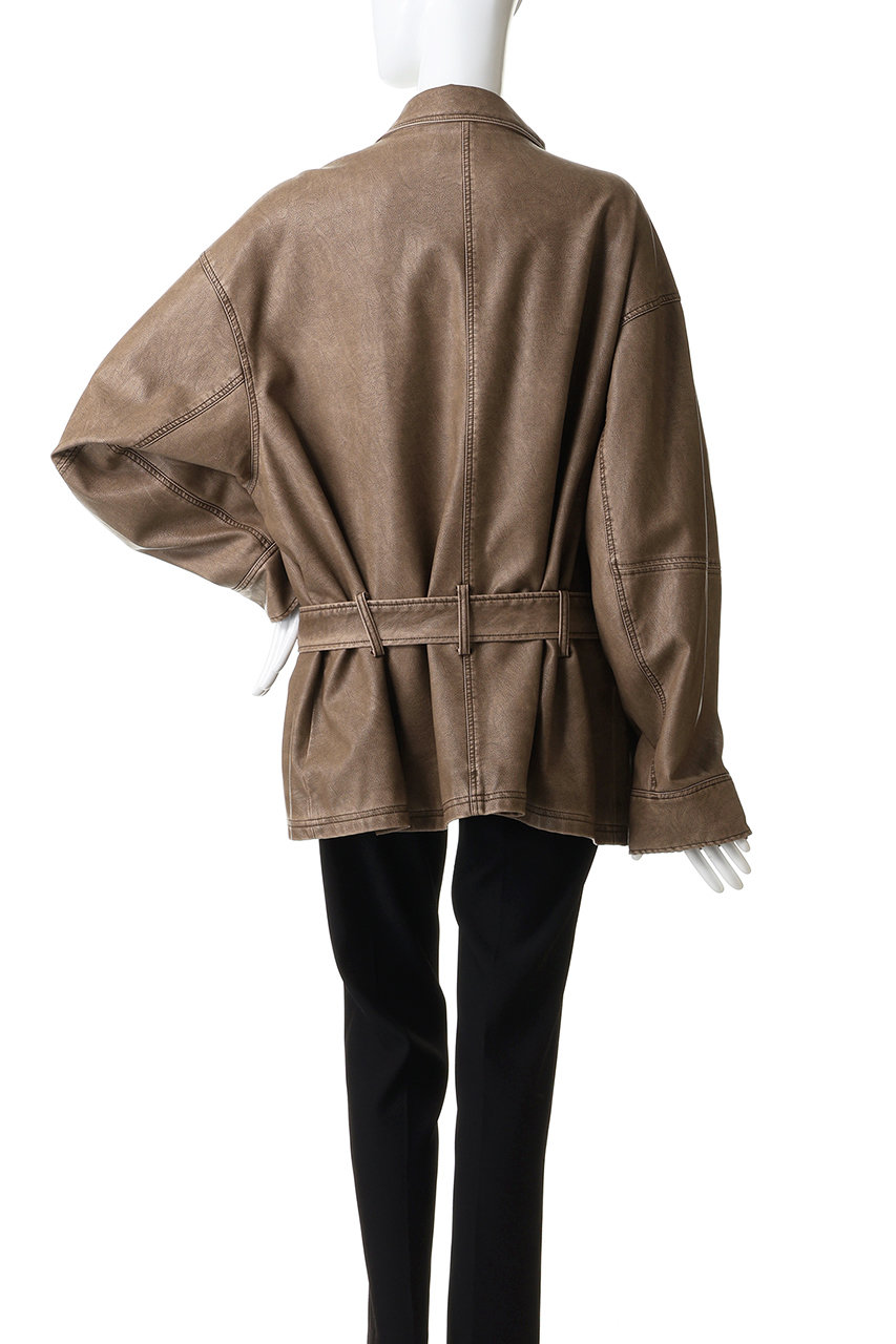 MAISON SPECIAL(メゾンスペシャル)｜Belted Faux Leather Jacket