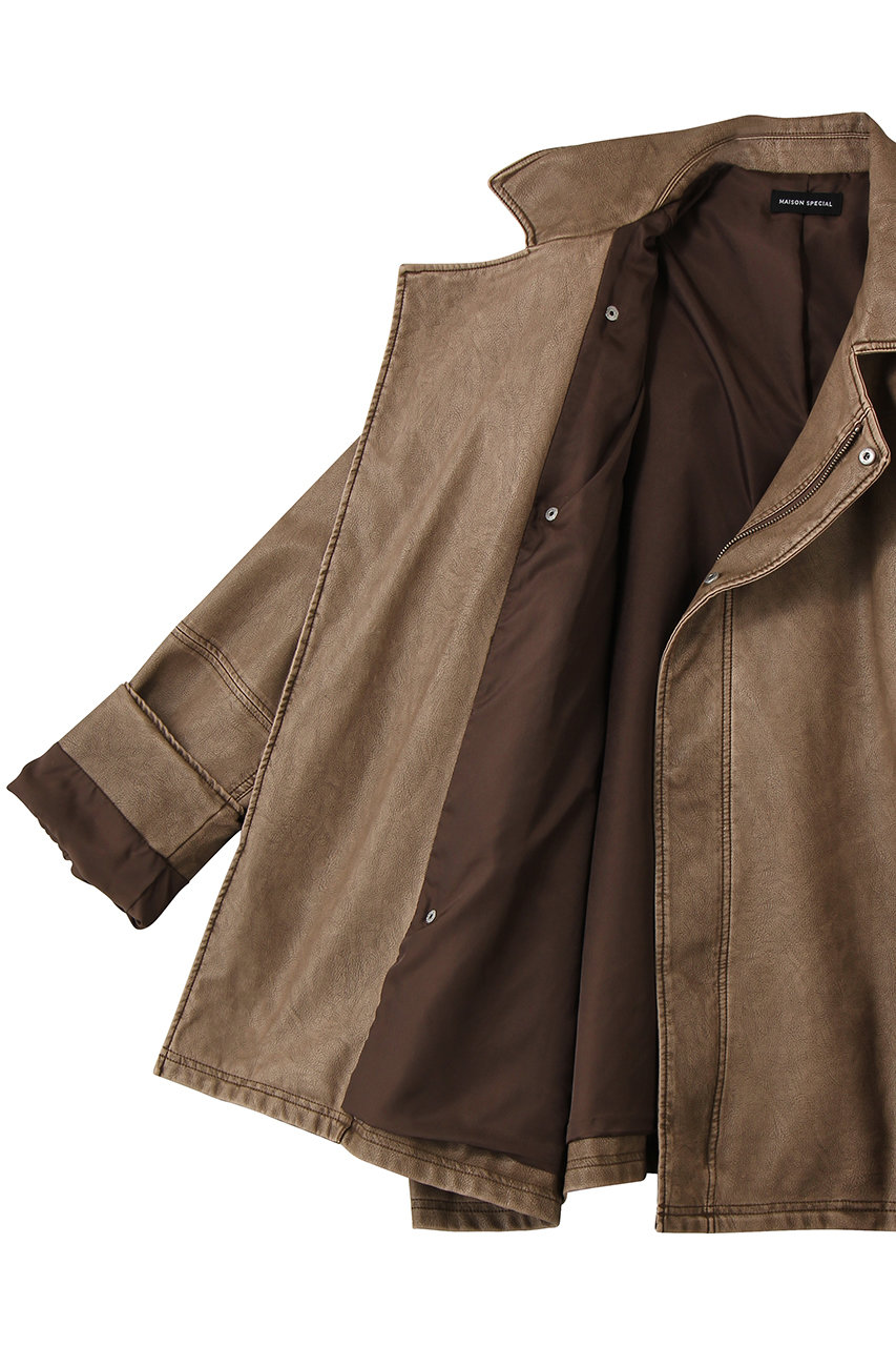 MAISON SPECIAL(メゾンスペシャル)｜Belted Faux Leather Jacket