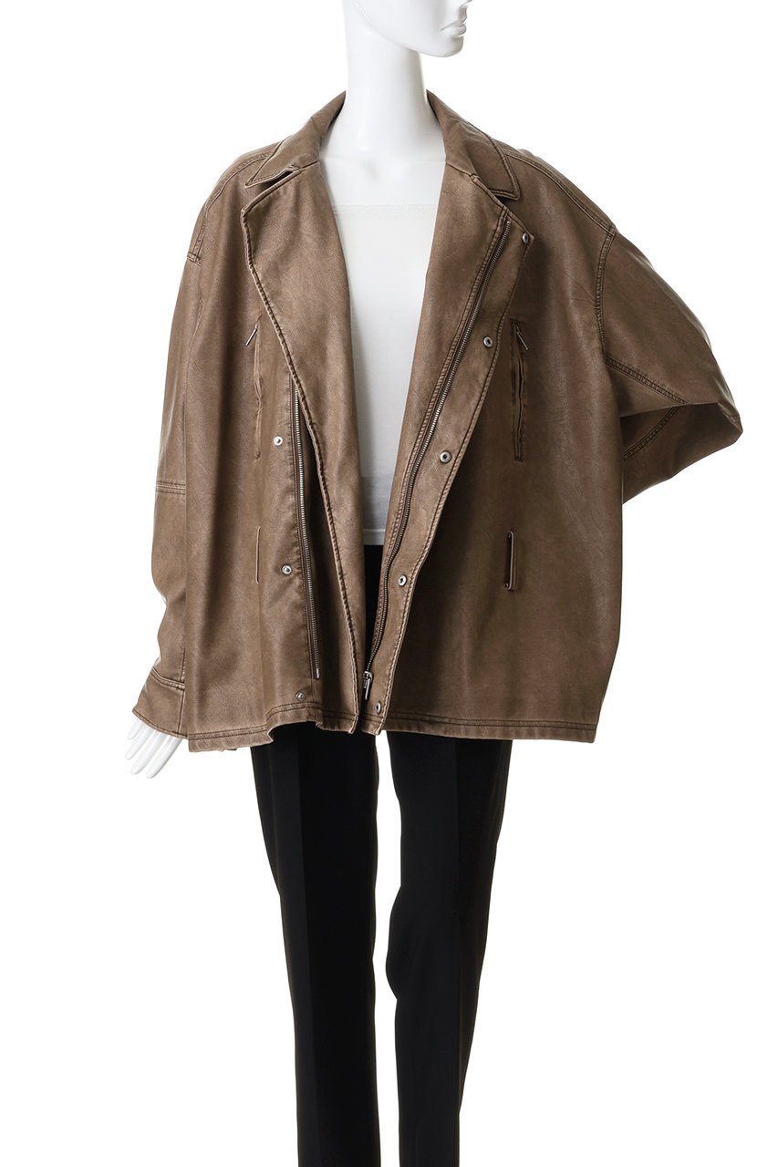 MAISON SPECIAL(メゾンスペシャル)｜Belted Faux Leather Jacket