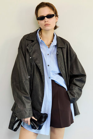 メゾンスペシャル/MAISON SPECIALの【予約販売】Belted Faux Leather Jacket/ベルテッドフェイクレザージャケット(110800/110801)