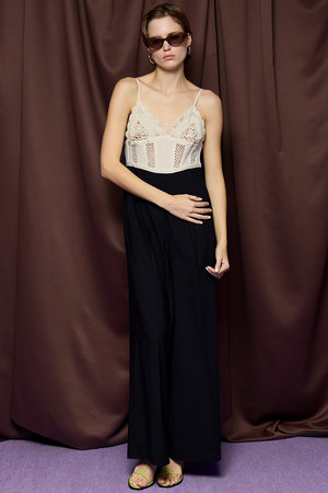 メゾンスペシャル/MAISON SPECIALのCrochet V-Neck All-in-One/クロシェビスチェオールインワン(110600/110606)