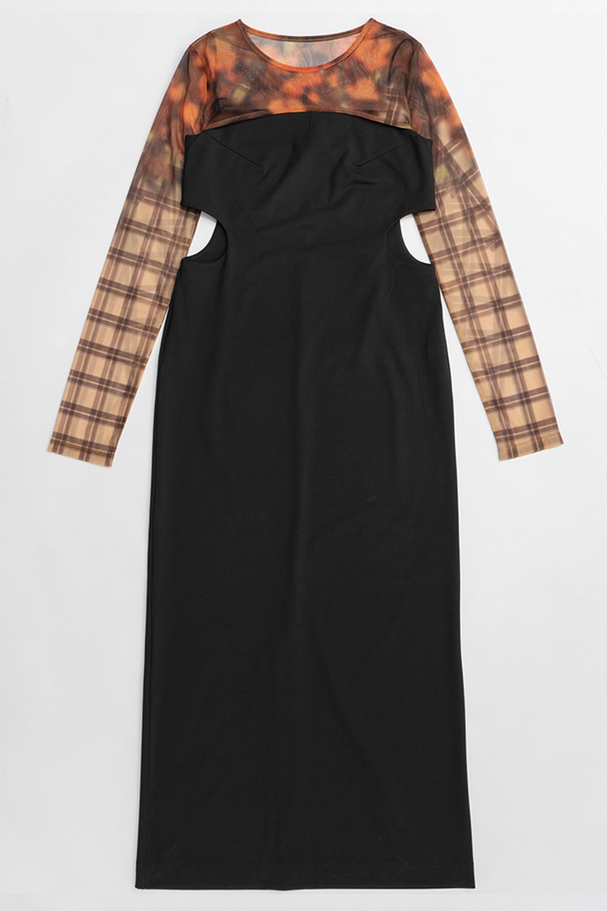 メゾンスペシャル/MAISON SPECIALの【予約販売】Bolero Set Flower Print One-Piece/ボレロセットフラワープリントワンピース(BLK(ブラック)/21261265303)