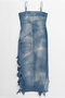 【予約販売】Frill Denim Dress/フリルデニムワンピース メゾンスペシャル/MAISON SPECIAL