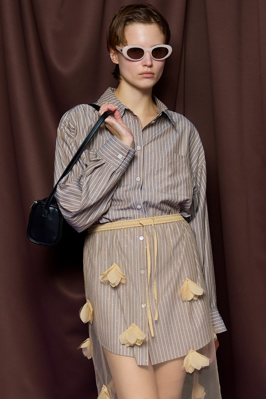 MAISON SPECIAL(メゾンスペシャル)｜Rhinestone Overshirt/ライン