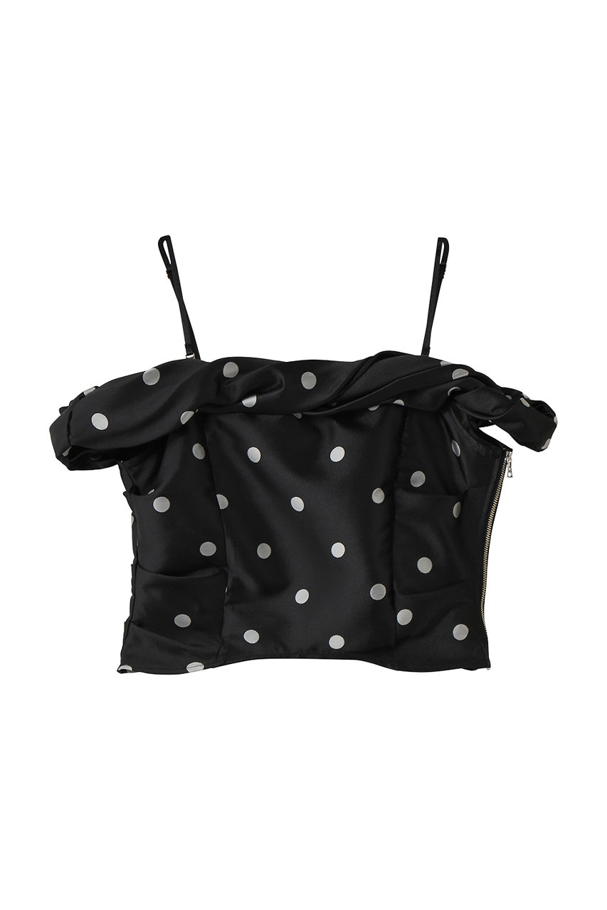 メゾンスペシャル/MAISON SPECIALのTwist Off-Shoulder Blouse/ツイストオフショルビスチェ(BLK(ブラック)/21261315204)