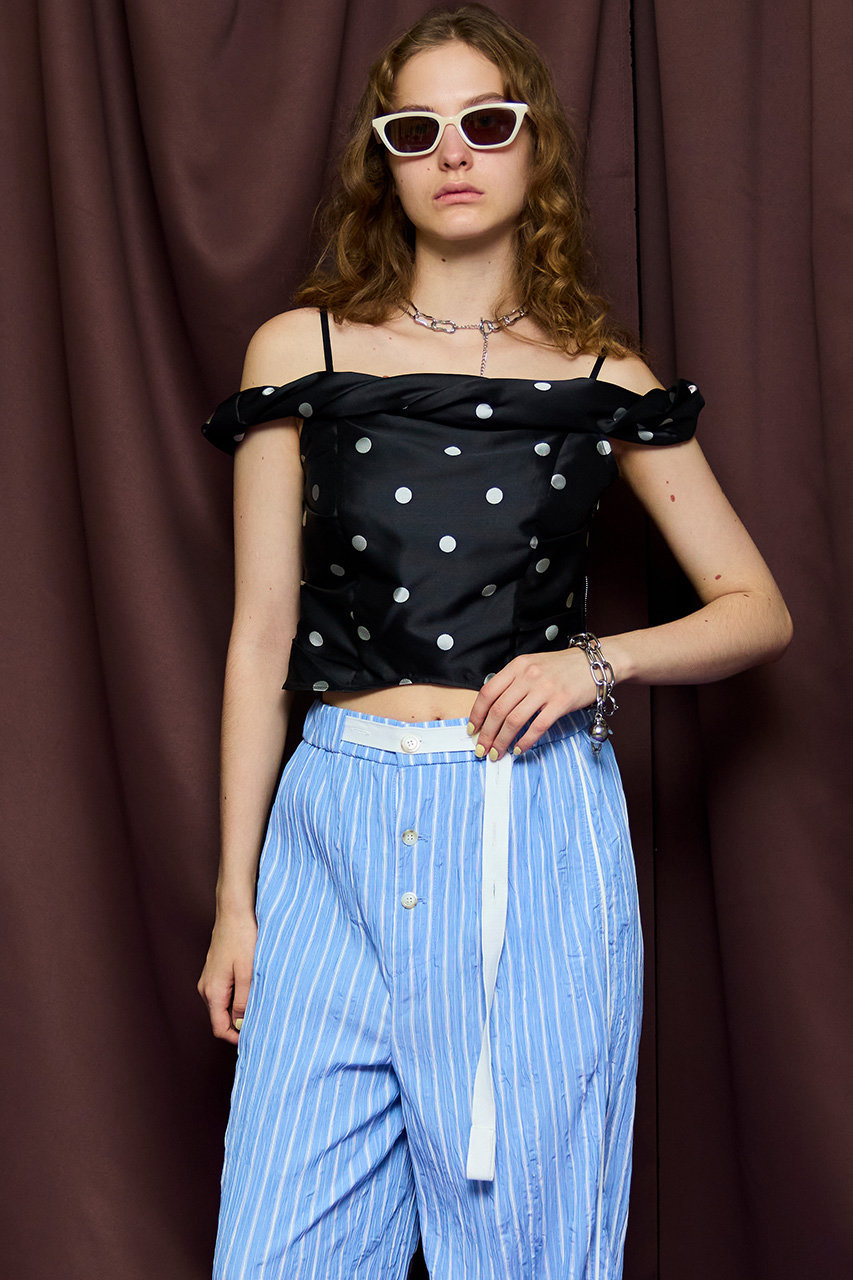 オフショル　シアー　ビスチェ MAISON SPECIAL MAISON SPECIAL（メゾンスペシャル）の「Tulle Off Shoulder Bustier