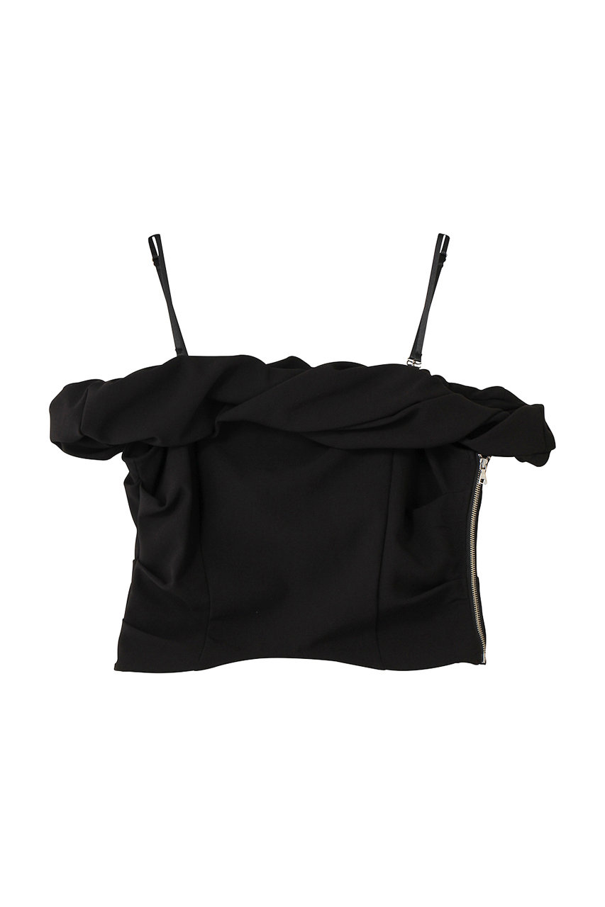 メゾンスペシャル/MAISON SPECIALのTwist Off-Shoulder Blouse/ツイストオフショルビスチェ(D.BLK(ブラック)/21261315204)