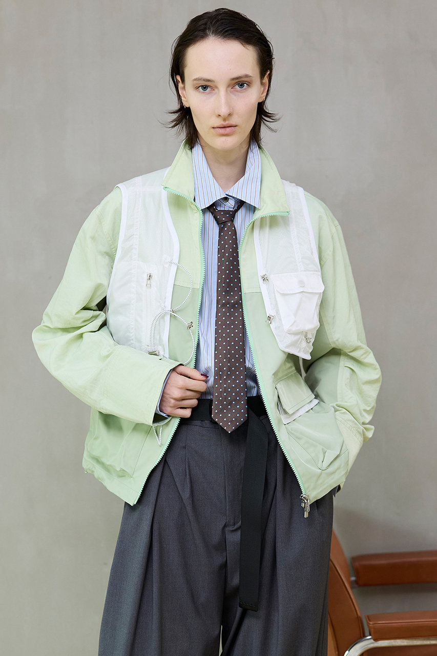 MAISON SPECIAL ネクタイシャツ(完売商品) MAISON SPECIAL(メゾンスペシャル)｜Tie Shirt/ネクタイシャツ/L.GRY