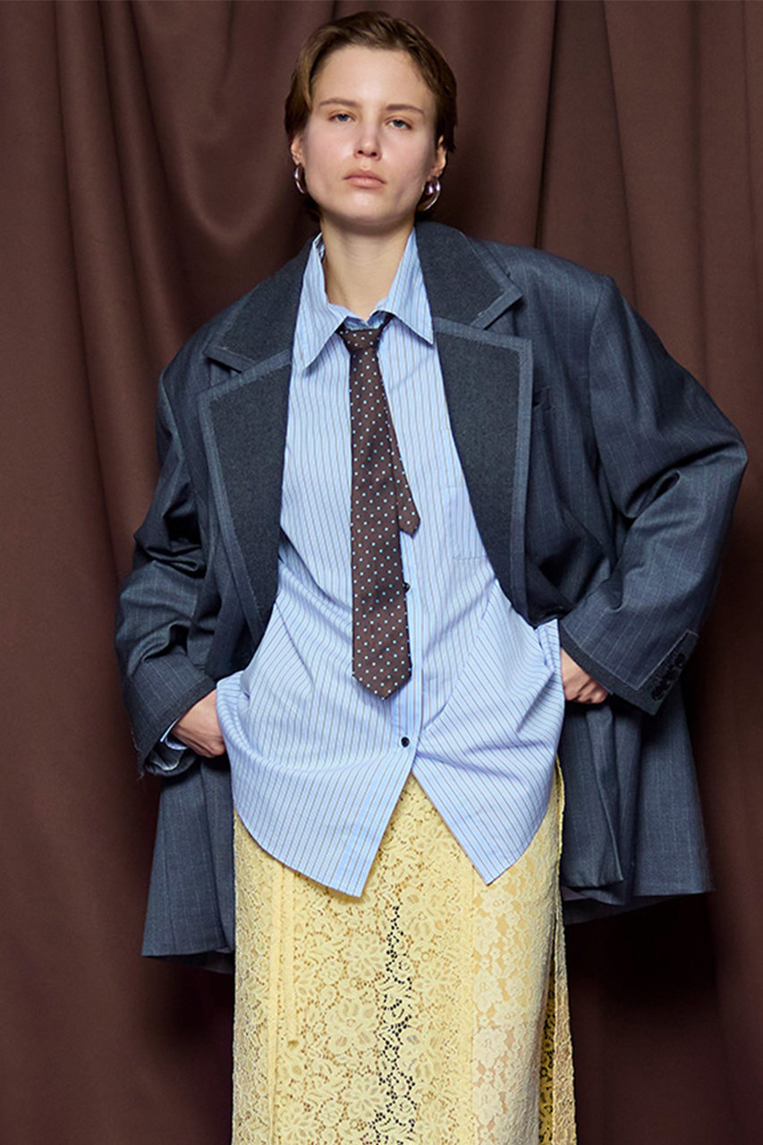 MAISON SPECIAL(メゾンスペシャル)｜Striped Neck Tie Shirt