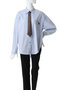 Striped Neck Tie Shirt/ストライプネクタイシャツ メゾンスペシャル/MAISON SPECIAL