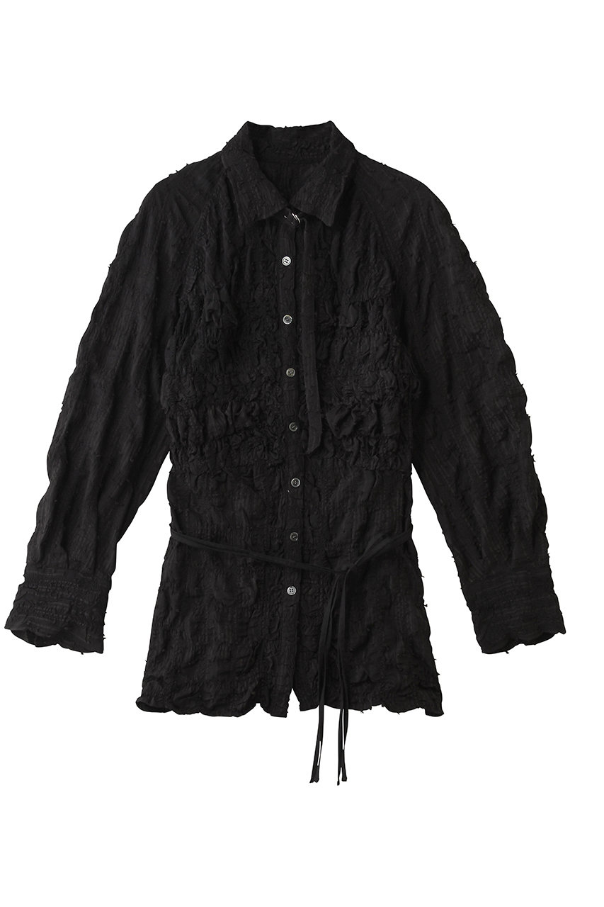 メゾンスペシャル/MAISON SPECIALのSharpened Shape Shirt/シャーリングシェイプシャツ(BLK(ブラック)/21261315209)