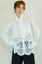 【予約販売】Hem Embroidery Neck Tie Shirt/ヘムエンブロイダリーネクタイシャツ メゾンスペシャル/MAISON SPECIAL