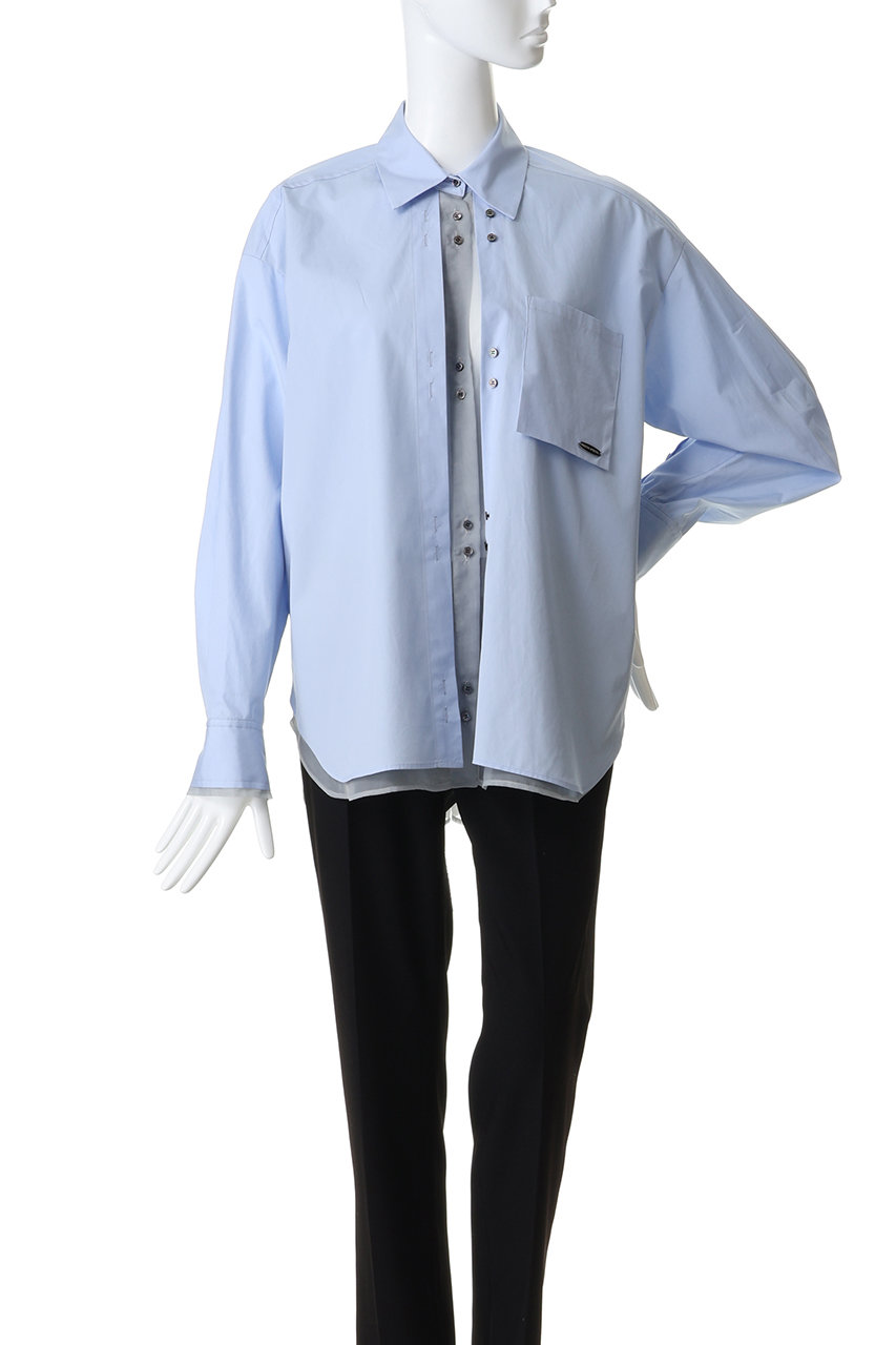 メゾンスペシャル　see-throughシャツ MAISON SPECIAL(メゾンスペシャル)｜Sheer Shirt/シースルーシャツ/BLU