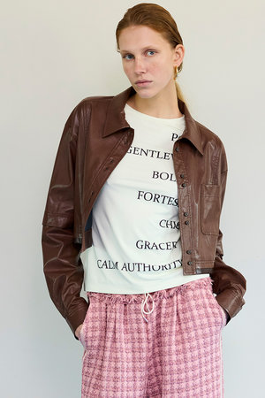 メゾンスペシャル/MAISON SPECIALの【予約販売】Short Sleeve Shirt/ショートレザーシャツ(110400/110403)