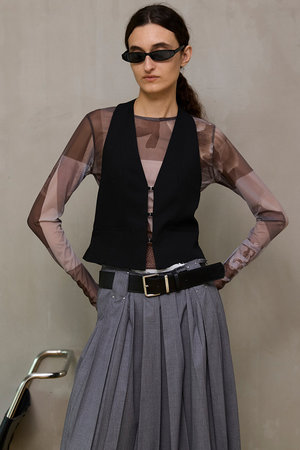 メゾンスペシャル/MAISON SPECIALの【予約販売】Suiting Halter Neck Vest/スーチングホルターネックベスト(110400/110401)