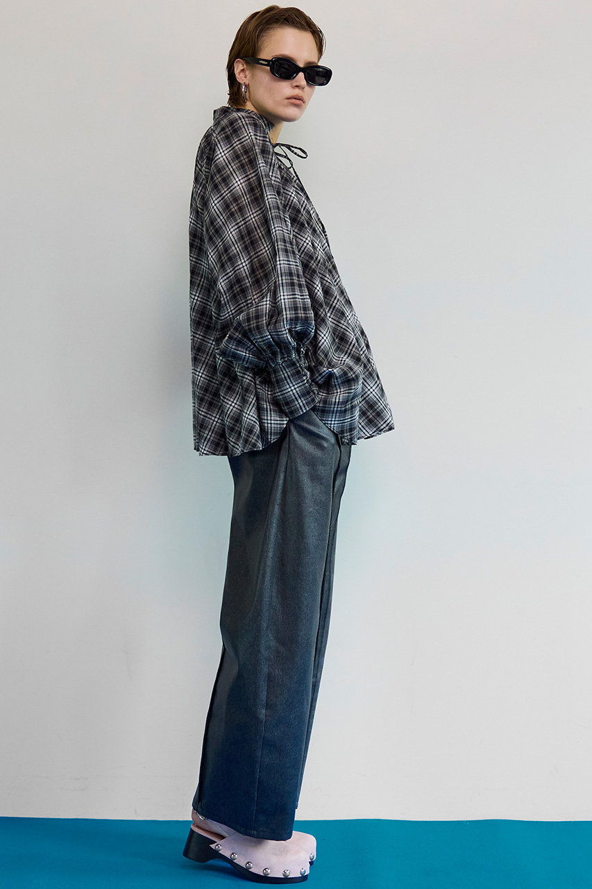 MAISON SPECIAL(メゾンスペシャル)｜V-neck voluminous blouse/タイ付V