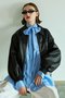 V-neck voluminous blouse/タイ付Vネックボリュームブラウス メゾンスペシャル/MAISON SPECIAL