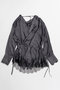 Lace combo drape shirt/レースコンビドレープシャツ メゾンスペシャル/MAISON SPECIAL GRY(グレー)