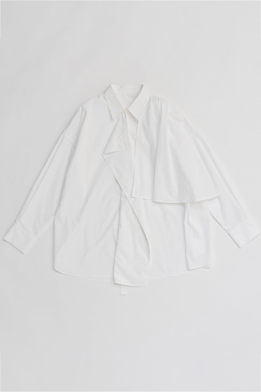 Asymmetrical drape shirt/アシンメトリードレープシャツ