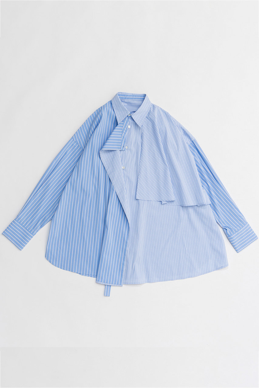 Asymmetrical drape shirt/アシンメトリードレープシャツ