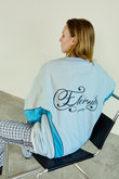 Striped Print V-Neck Tops/ストライププリントVネックトップス