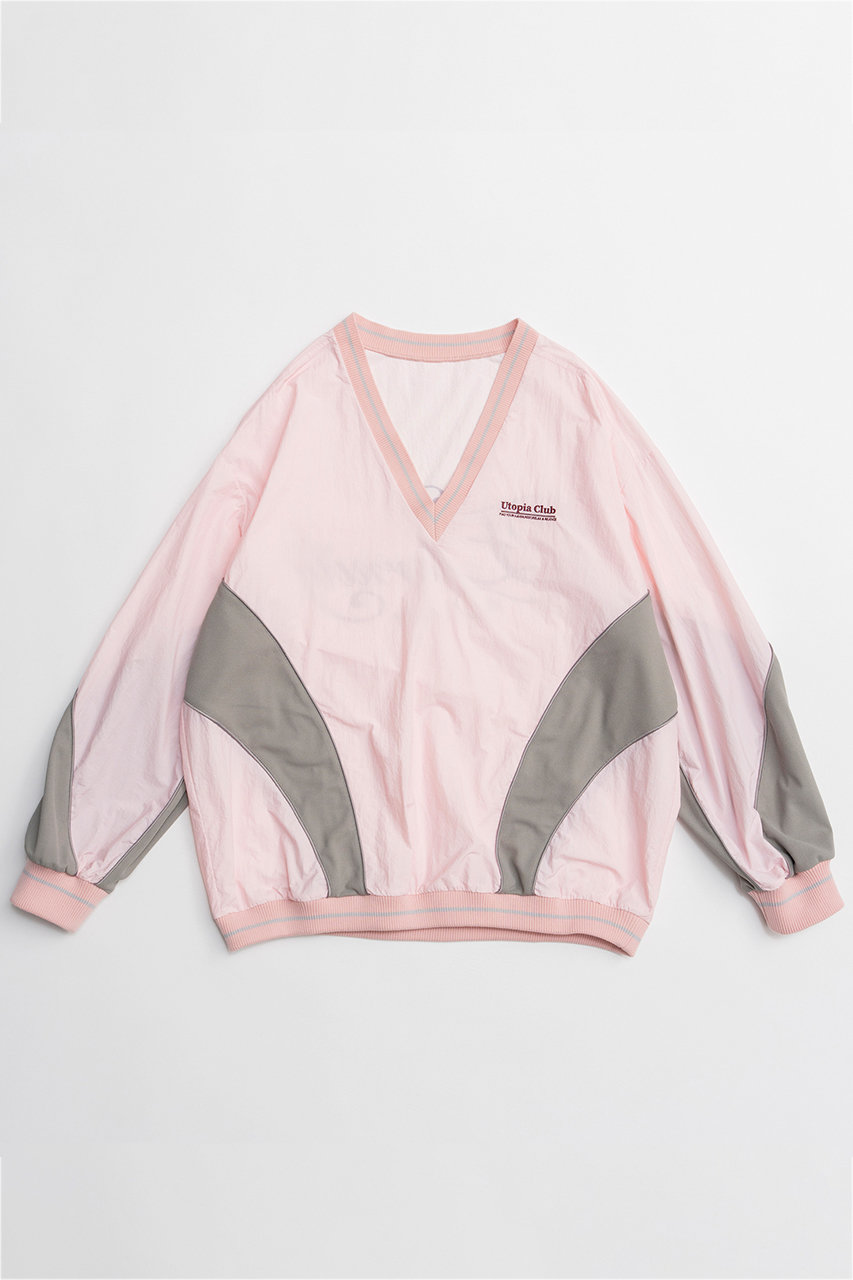 メゾンスペシャル/MAISON SPECIALのStriped Print V-Neck Tops/ストライププリントVネックトップス(PNK(ピンク)/21261315803)