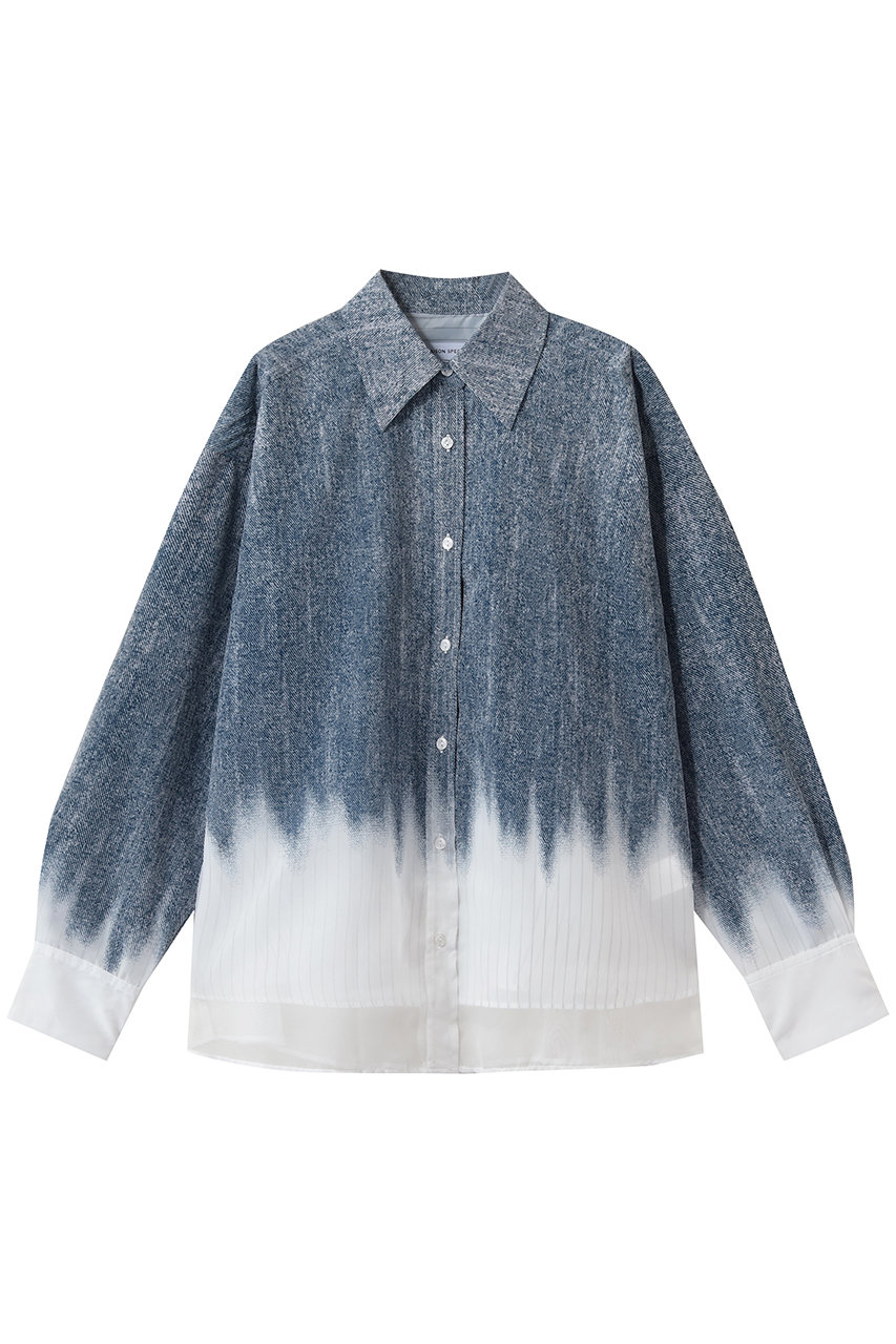 メゾンスペシャル/MAISON SPECIALのFlocky Denim Shirt/フロッキーデニムシャツ(BLU(ブルー)/21261315804)