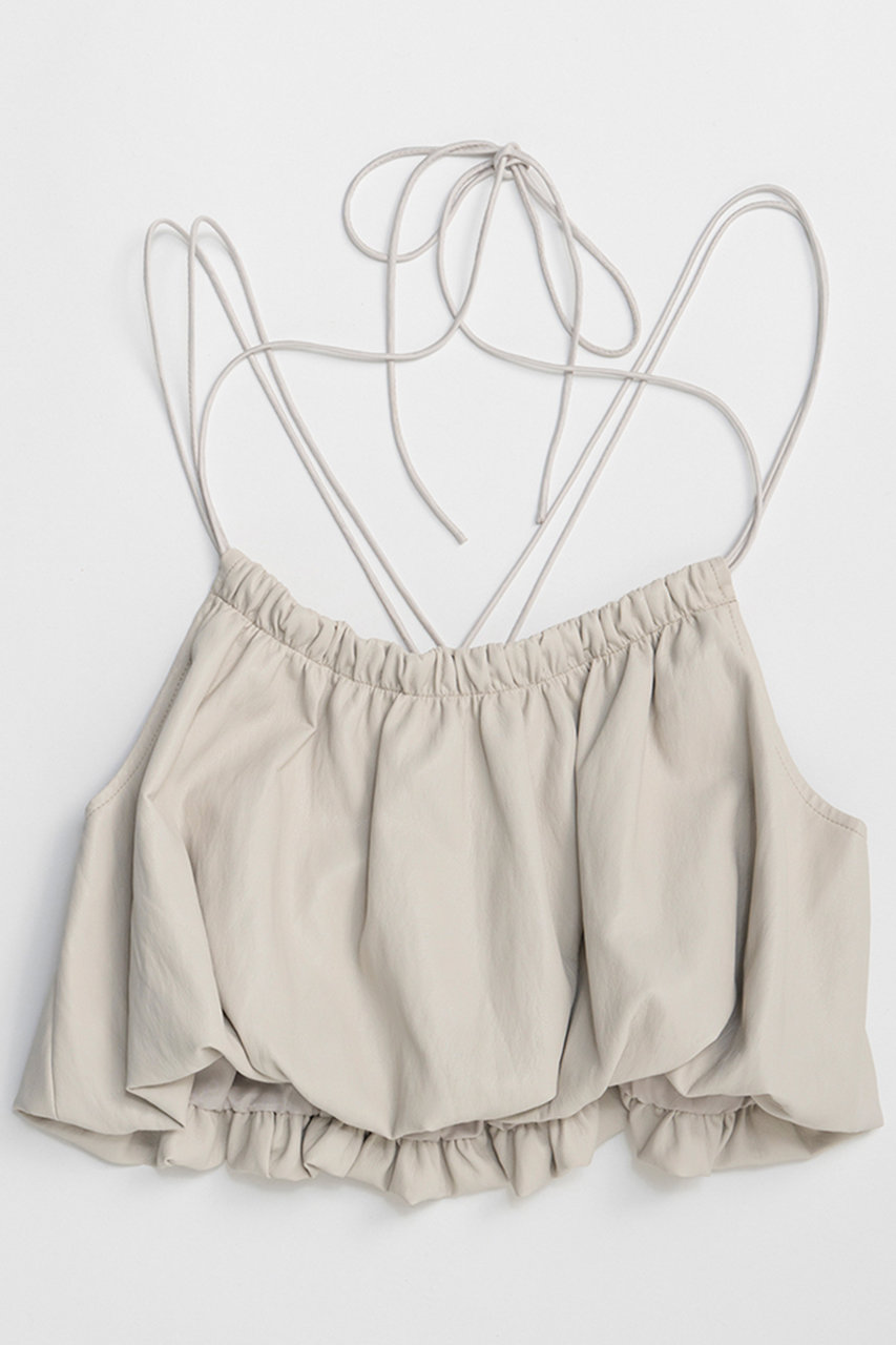 メゾンスペシャル/MAISON SPECIALの【予約販売】Gathered Balloon Vegan Leather Bustier/ギャザーバルーンフェイクレザービスチェ(IVR(アイボリー)/21261316302)