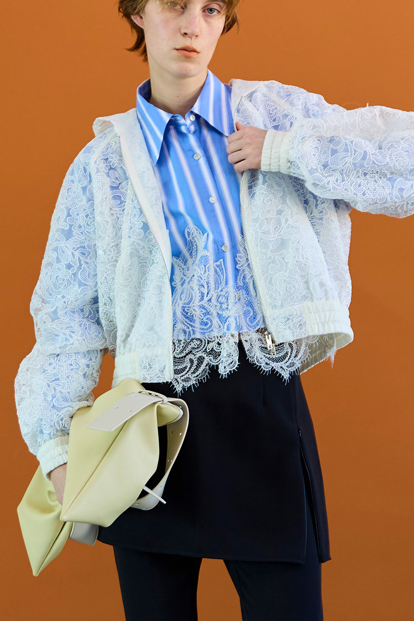MAISON SPECIAL(メゾンスペシャル)｜Striped Lace Shirt/ワイド