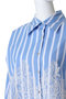 Striped Lace Shirt/ワイドスカラップレースシャツ メゾンスペシャル/MAISON SPECIAL