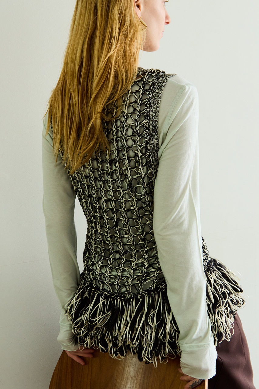 MAISON SPECIAL(メゾンスペシャル)｜Fringe Mesh Vest/フリンジ