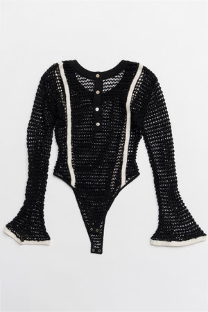 メゾンスペシャル/MAISON SPECIALの【予約販売】Crochet-Like Bodysuit/クロシェライクボディスーツ(110100/110103)