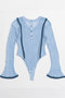 【予約販売】Crochet-Like Bodysuit/クロシェライクボディスーツ メゾンスペシャル/MAISON SPECIAL BLU(ブルー)