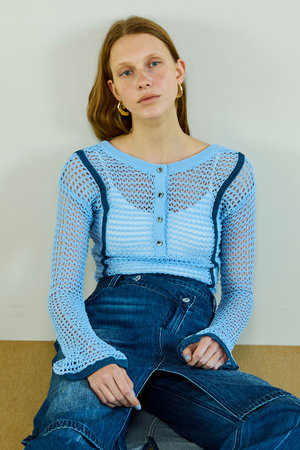 メゾンスペシャル/MAISON SPECIALの【予約販売】Crochet-Like Bodysuit/クロシェライクボディスーツ(110100/110103)