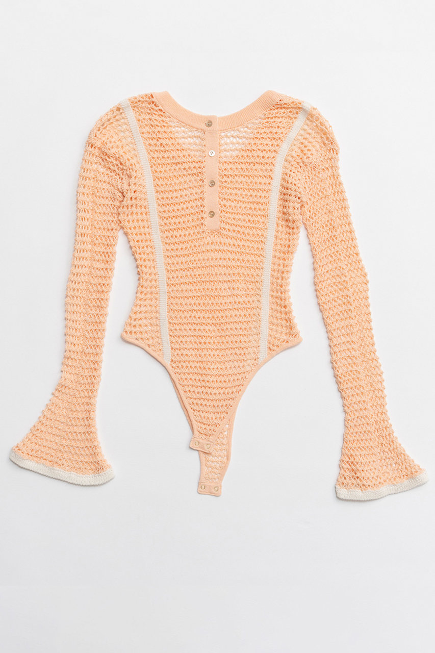 メゾンスペシャル/MAISON SPECIALの【予約販売】Crochet-Like Bodysuit/クロシェライクボディスーツ(P.BGE(ピンクベージュ)/21261365301)