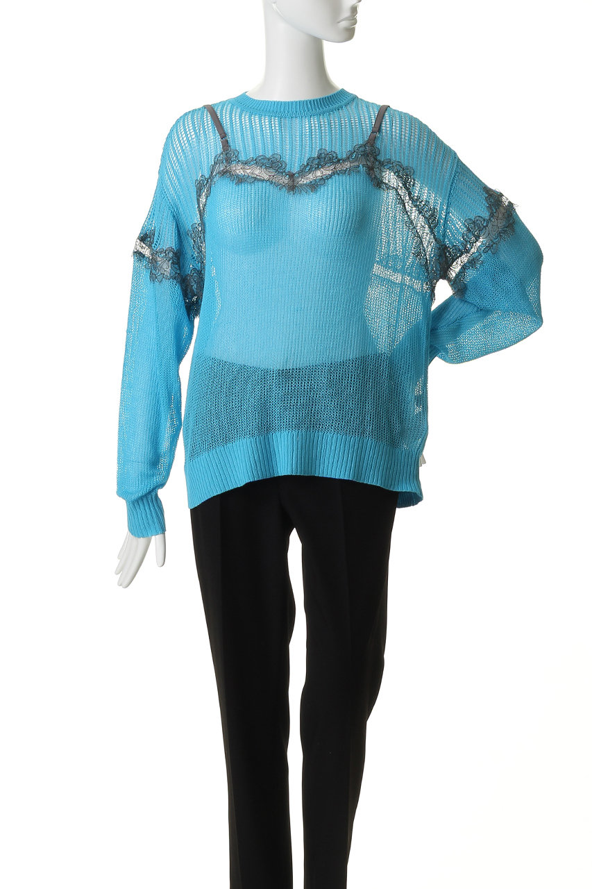 MAISON SPECIALレースコンビメッシュニットプルオーバー Lace-Combi Mesh Knit Pullover/レースコンビニットプルオーバー