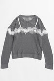 Lace-Combi Mesh Knit Pullover/レースコンビニットプルオーバー