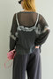 Lace-Combi Mesh Knit Pullover/レースコンビニットプルオーバー メゾンスペシャル/MAISON SPECIAL